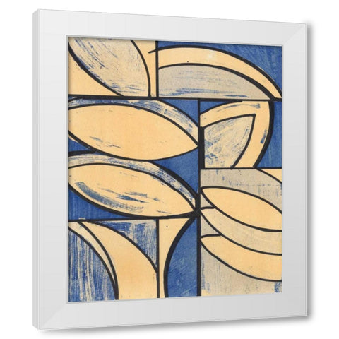 Indigo Complement III White Modern Wood Framed Art Print by McMullen, Charles