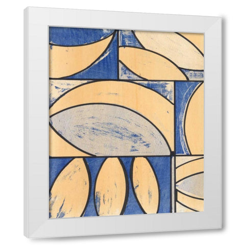 Indigo Complement IV White Modern Wood Framed Art Print by McMullen, Charles