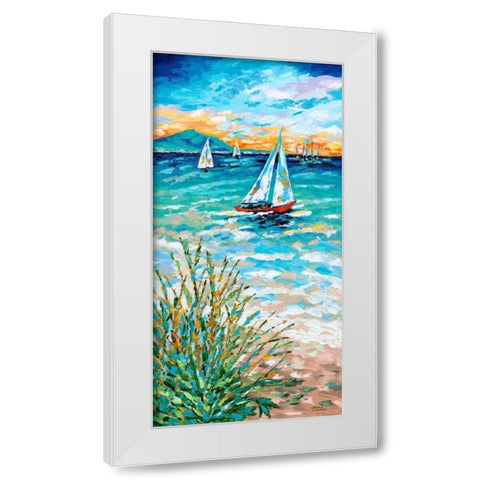 Wind in my Sail I White Modern Wood Framed Art Print by Vitaletti, Carolee