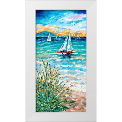 Wind in my Sail I White Modern Wood Framed Art Print by Vitaletti, Carolee