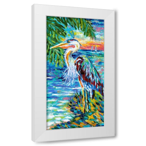 Beach Comber II White Modern Wood Framed Art Print by Vitaletti, Carolee