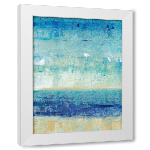 Beach Horizon I White Modern Wood Framed Art Print by OToole, Tim