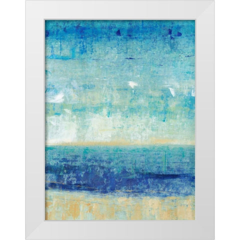 Beach Horizon I White Modern Wood Framed Art Print by OToole, Tim