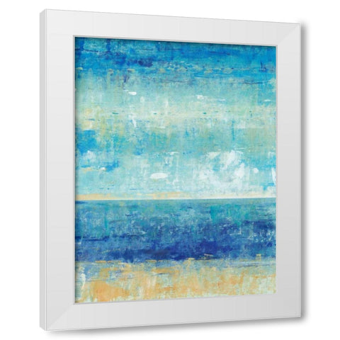 Beach Horizon II White Modern Wood Framed Art Print by OToole, Tim