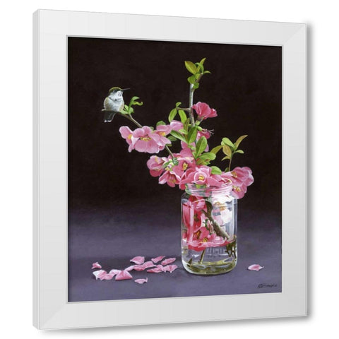 Quince and Ruby I White Modern Wood Framed Art Print by Szatkowski, Fred