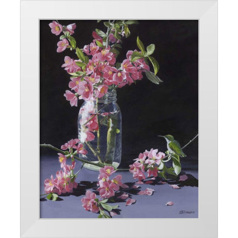 Quince and Ruby II White Modern Wood Framed Art Print by Szatkowski, Fred