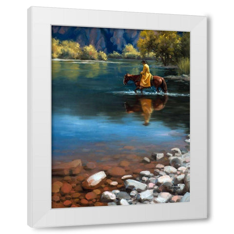 Shallow Crossing White Modern Wood Framed Art Print by Sorenson, Jack
