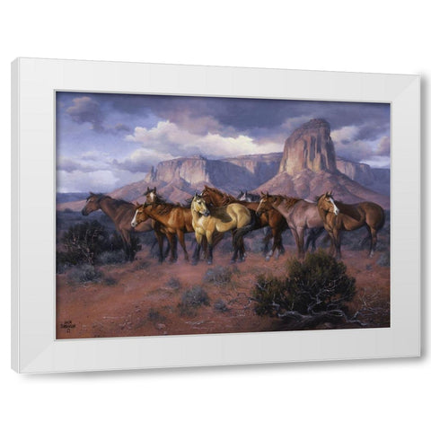 The Lookouts White Modern Wood Framed Art Print by Sorenson, Jack