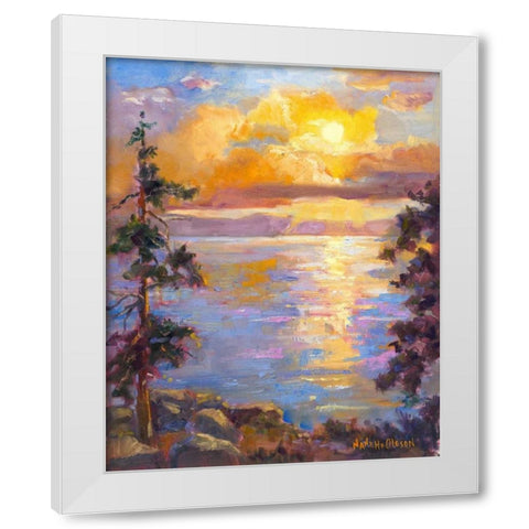 Western Vistas I White Modern Wood Framed Art Print by Oleson, Nanette