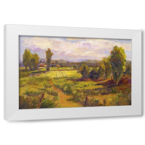 Homage White Modern Wood Framed Art Print by Oleson, Nanette