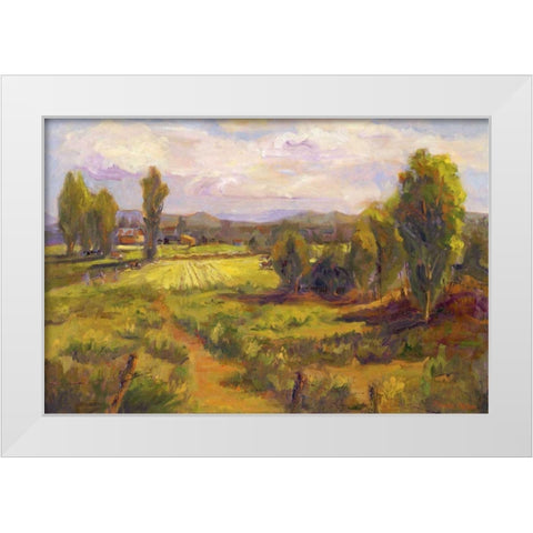 Homage White Modern Wood Framed Art Print by Oleson, Nanette