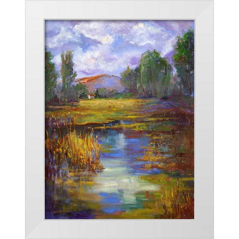 Still Waters White Modern Wood Framed Art Print by Oleson, Nanette