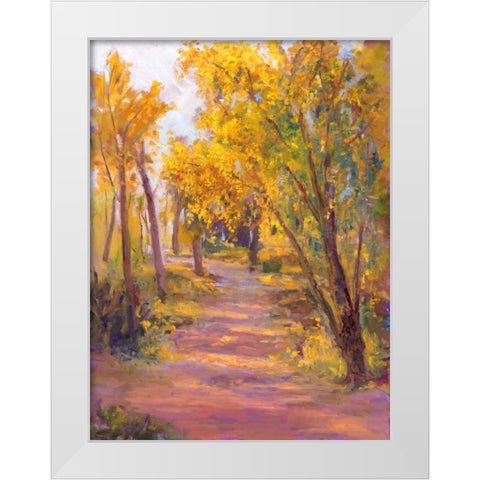 Cottonwoods Calling White Modern Wood Framed Art Print by Oleson, Nanette
