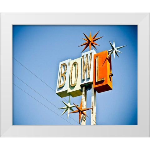 Vintage Bowl III White Modern Wood Framed Art Print by Recapturist