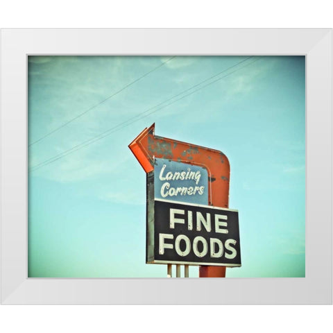 Vintage Diner II White Modern Wood Framed Art Print by Recapturist
