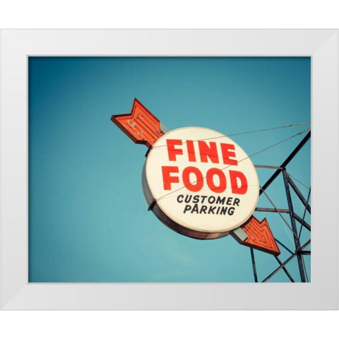 Vintage Diner III White Modern Wood Framed Art Print by Recapturist