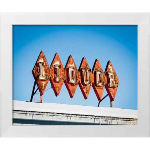 Vintage Retail V White Modern Wood Framed Art Print by Recapturist