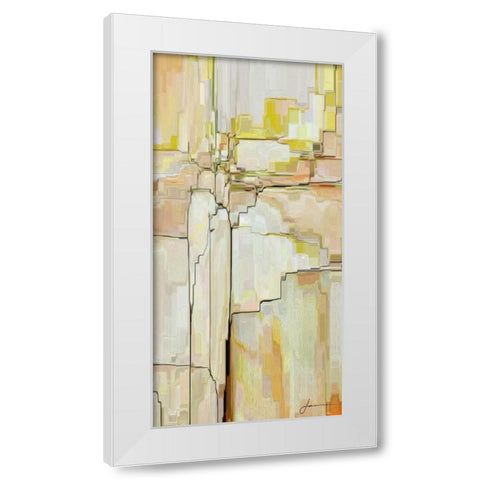 Cliff Dwellers I White Modern Wood Framed Art Print by Burghardt, James