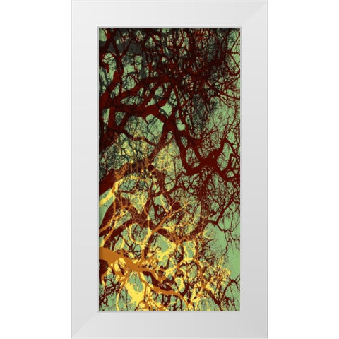 Entangle I White Modern Wood Framed Art Print by Burghardt, James