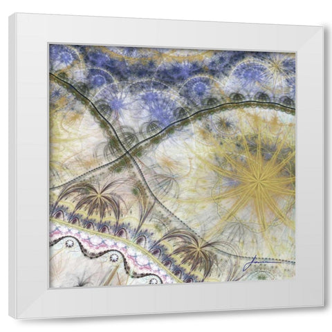 Bedouin Map I White Modern Wood Framed Art Print by Burghardt, James