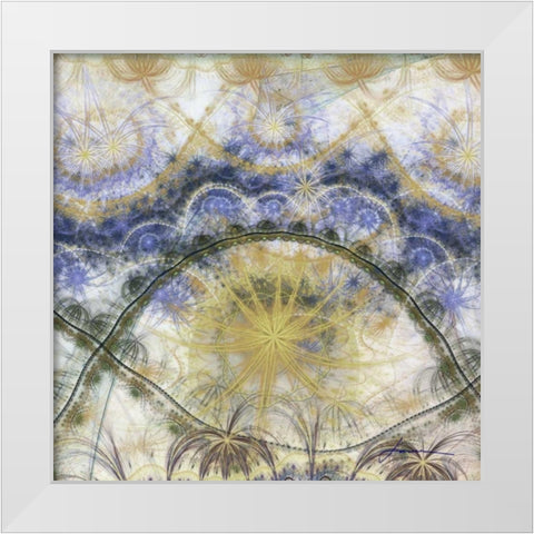 Bedouin Map III White Modern Wood Framed Art Print by Burghardt, James