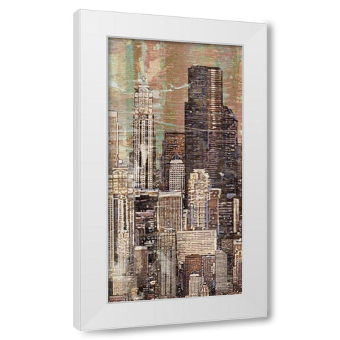 Washed Skyline I White Modern Wood Framed Art Print by Burghardt, James