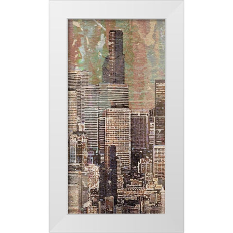 Washed Skyline II White Modern Wood Framed Art Print by Burghardt, James
