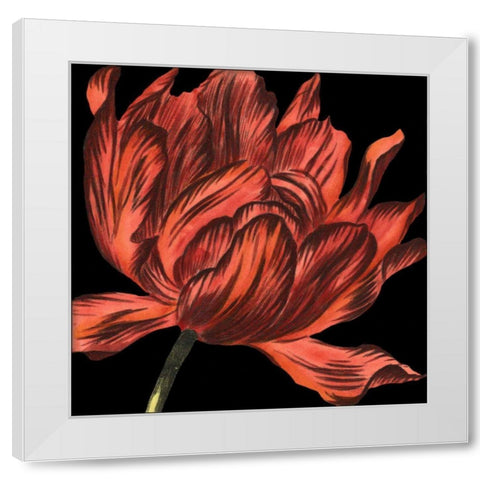 Mini Transitional Tulip IV White Modern Wood Framed Art Print by Vision Studio