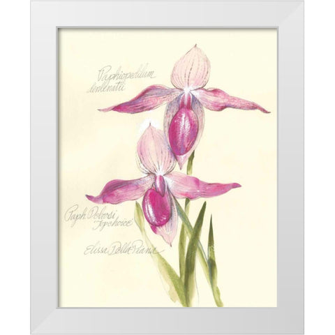 Elissas Garden VI White Modern Wood Framed Art Print by Della-Piana, Elissa