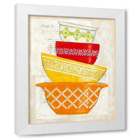 Retro Ware II White Modern Wood Framed Art Print by Zarris, Chariklia