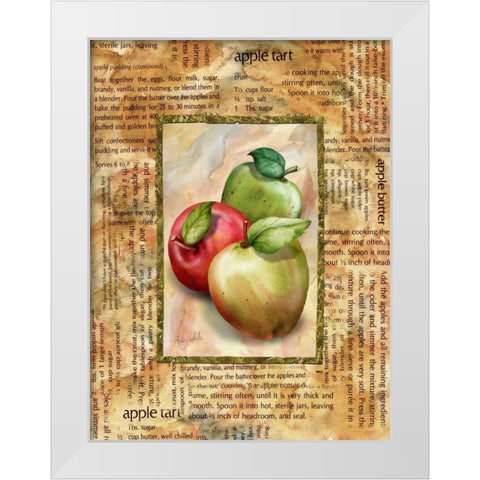Apple Tart White Modern Wood Framed Art Print by White, Abby