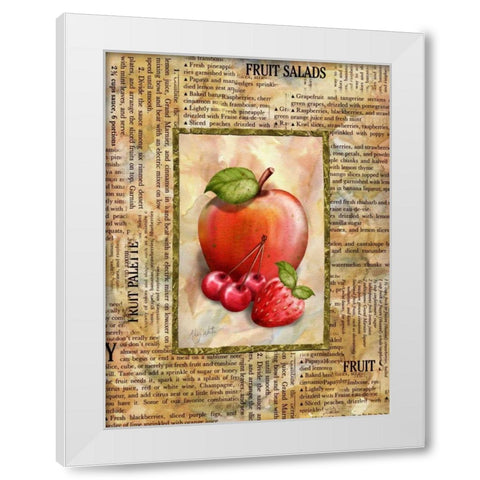 Mixed Fruit I White Modern Wood Framed Art Print by White, Abby