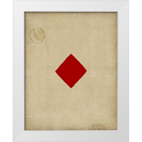 Small Diamond White Modern Wood Framed Art Print by Vision Studio