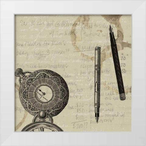 Odds and Ends II White Modern Wood Framed Art Print by Vision Studio