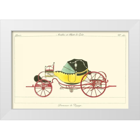 Antique Carriage I White Modern Wood Framed Art Print by unknown