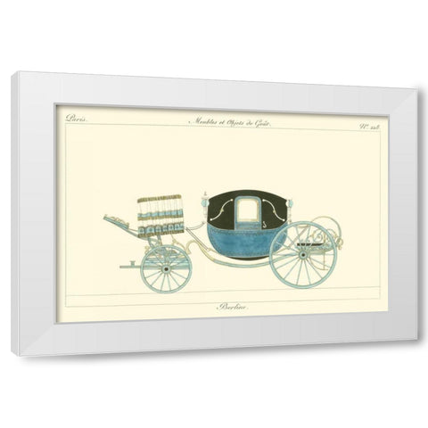 Antique Carriage III White Modern Wood Framed Art Print by unknown