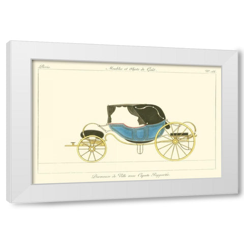 Antique Carriage V White Modern Wood Framed Art Print by unknown