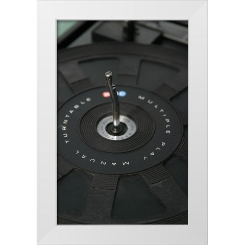 Turntable III White Modern Wood Framed Art Print by Stramel, Renee W.