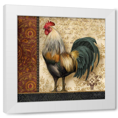 French Rooster I White Modern Wood Framed Art Print by White, Abby