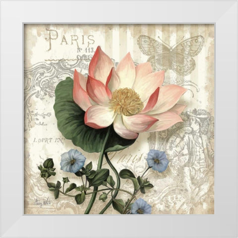 Springtime in Paris I White Modern Wood Framed Art Print by White, Abby