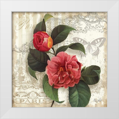 Springtime in Paris II White Modern Wood Framed Art Print by White, Abby