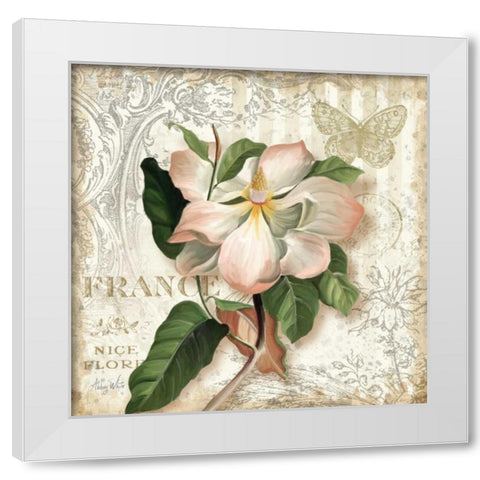 Springtime in Paris III White Modern Wood Framed Art Print by White, Abby
