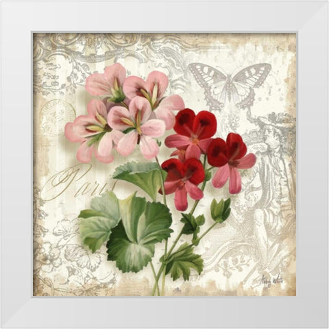 Springtime in Paris IV White Modern Wood Framed Art Print by White, Abby