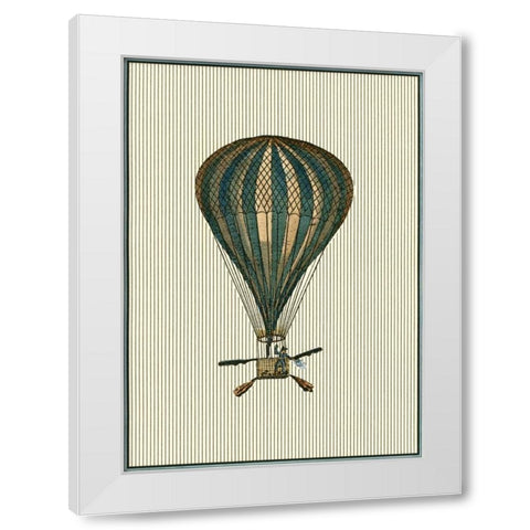 Vintage Ballooning II White Modern Wood Framed Art Print by Vision Studio