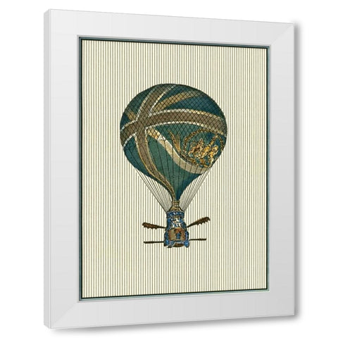 Vintage Ballooning IV White Modern Wood Framed Art Print by Vision Studio