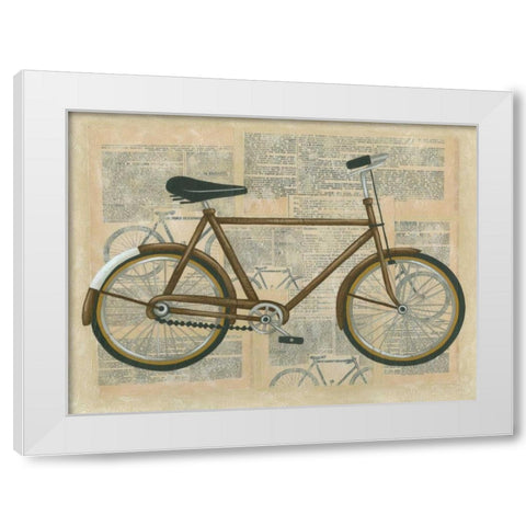 Tour by Bicycle I White Modern Wood Framed Art Print by Zarris, Chariklia