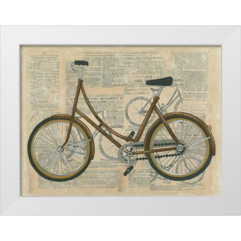 Tour by Bicycle II White Modern Wood Framed Art Print by Zarris, Chariklia