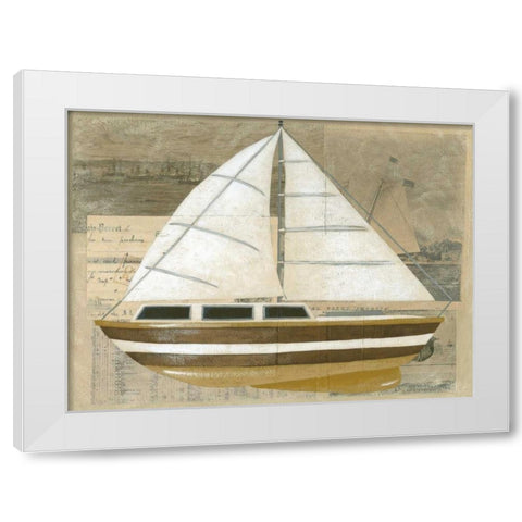 Tour by Boat I White Modern Wood Framed Art Print by Zarris, Chariklia
