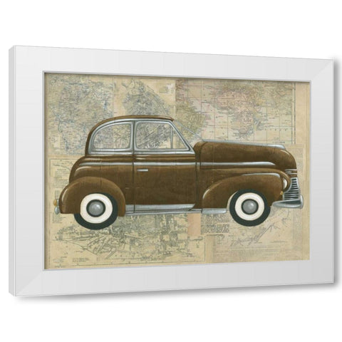 Tour by Car I White Modern Wood Framed Art Print by Zarris, Chariklia