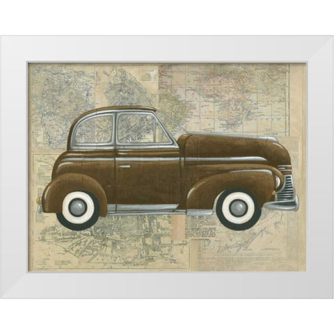 Tour by Car I White Modern Wood Framed Art Print by Zarris, Chariklia